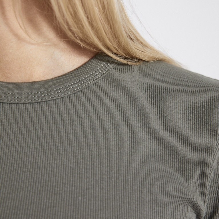 Rib tee "Alvia Rib Top"